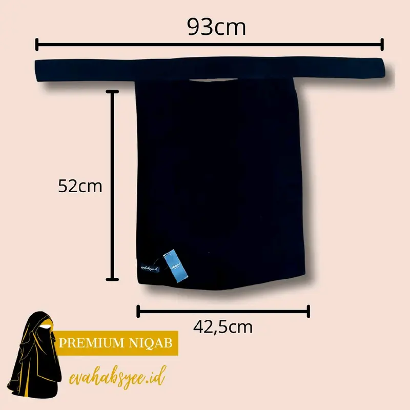 Niqab Cadar Saudi Cadar Bandana Premium Evahabsyee 1