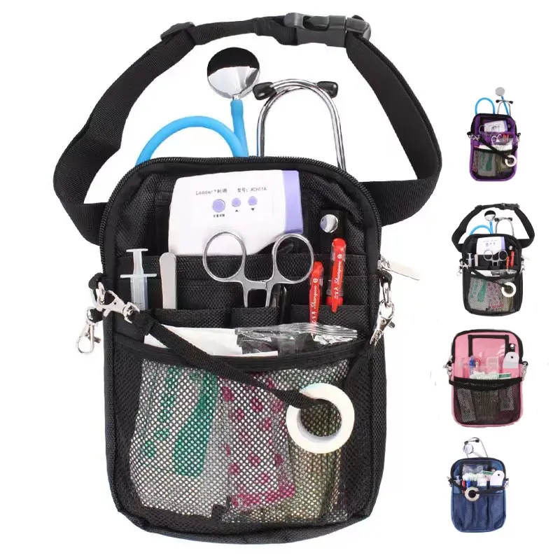 Nurse Fanny Pack Hip Bag Adjustable Waist Straps Waist Pouch for Stethoscopes Care Kit