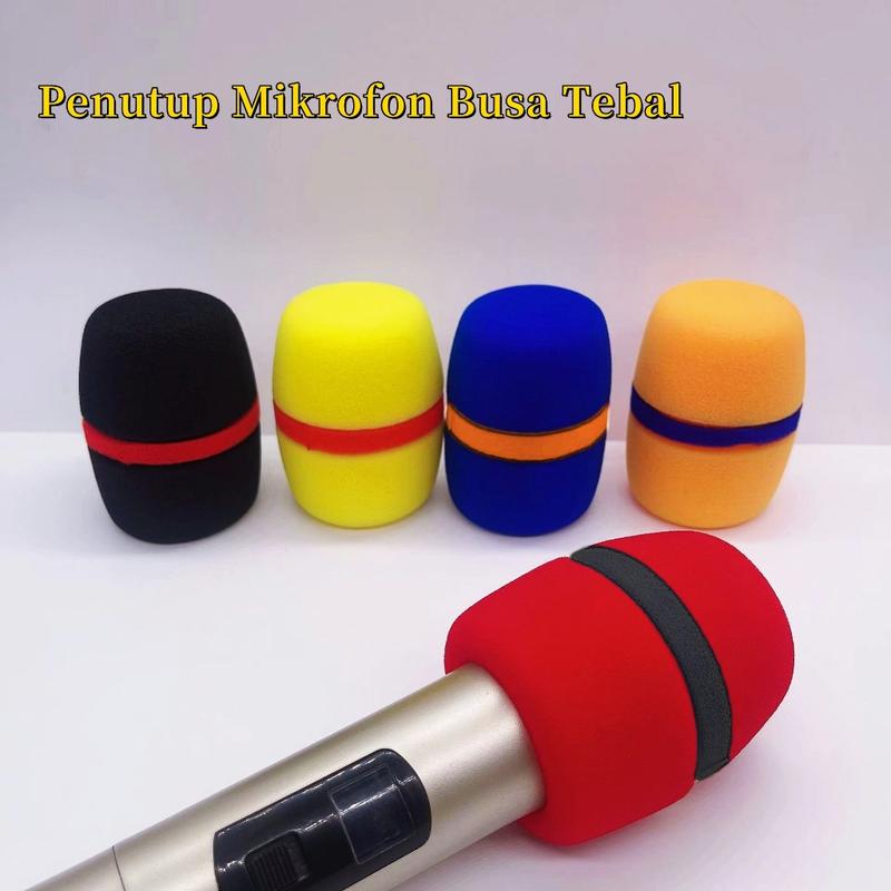 Foam microphone cover mic/Busa mic karaoke/Cover Mik Ukuran Standar /Anti slip Ring Mic karet/kepala microphone sarung mikrofon 3