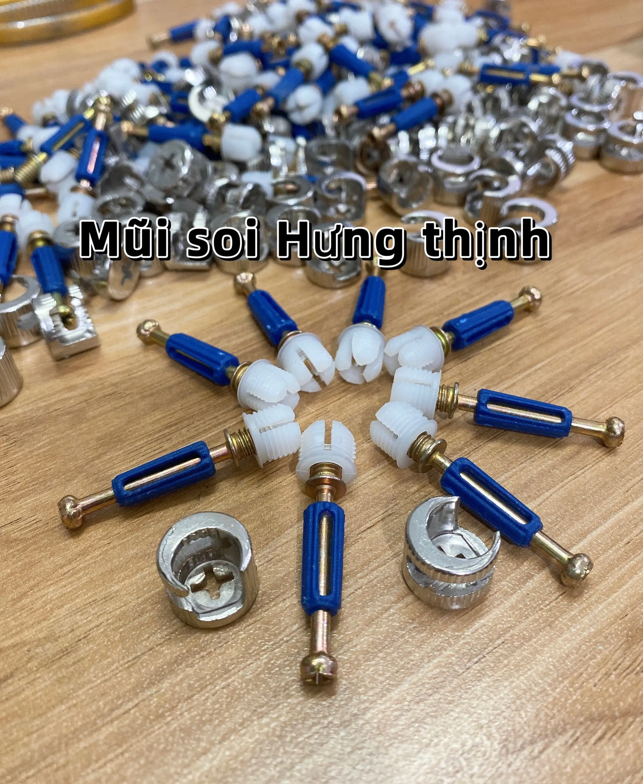 Bộ ốc cam liên kết chốt gỗ loại cao cấp (bịch 500 bộ)
