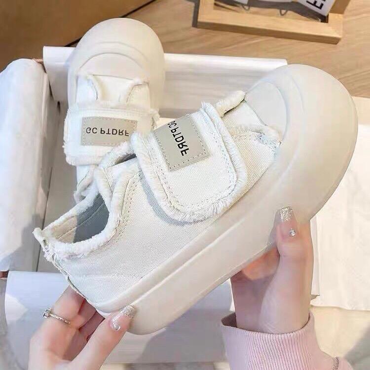 Giày thể thao lười nữ độn đế 3p quai dán 1 bản GP