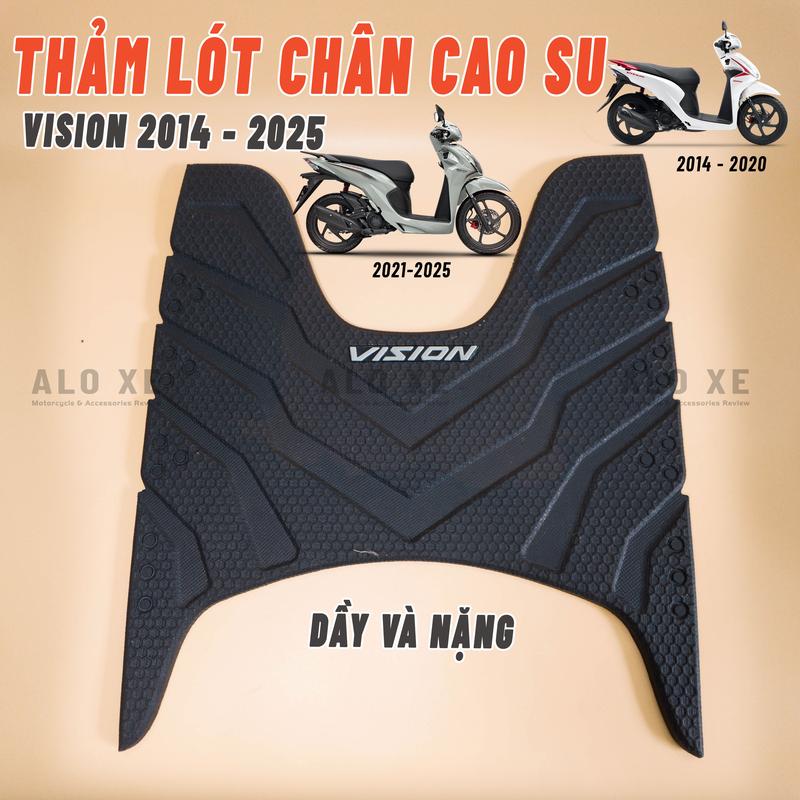 (Dầy - Nặng) Thảm miếng lót chân cao su xe Honda Vision 2014-2025 mềm dẻo - Phụ Kiện xemay để chân ab 125