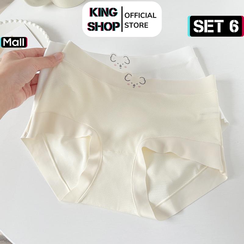  Combo 6 Quần lót nữ đúc su có lỗ thông hơi cao cấp đáy cotton may chắc chắn kháng khuẩn khử mùi không viền KING SHOP L718 Women 