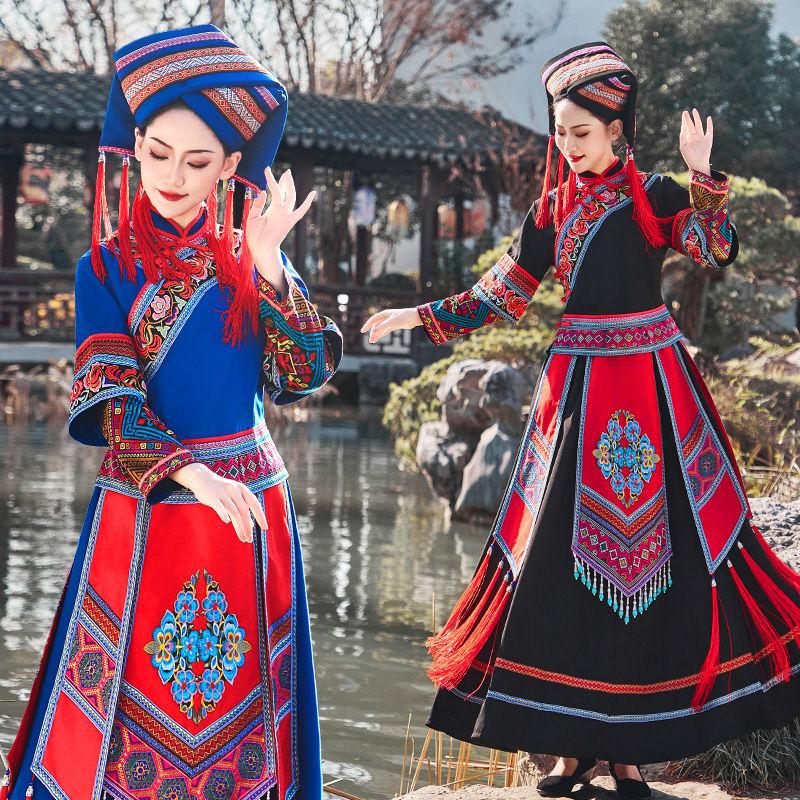 Quần Áo Dân Tộc Xiao, Quần Áo Người Lớn, Quần Áo Dân Tộc Zhuang, Dành Cho Nữ, Làng Miao Quý Châu, Trang Phục Biểu Diễn Khiêu Vũ Chụp Ảnh, Yue SuN XaM, Có 5540 Người Theo Dõi, Hàng Mới Về Women Dress 3