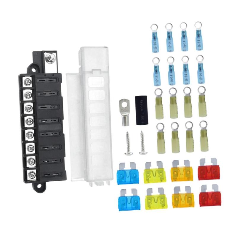 8 Way Fuse Box Mount Screws Repair Blade Fuse Block Holder Heat ...