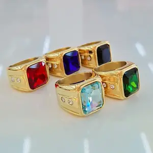 CINCIN PRIA 05 BATU TITANIUM 2 PRMATA RING GOLD Laki-laki