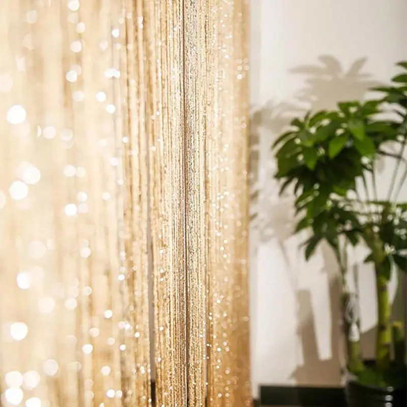 Glitter Tassel Curtain, 1 Count Metallic Party Background Decoration, Party Decoration Supplies for Birthday Wedding Festival 5
