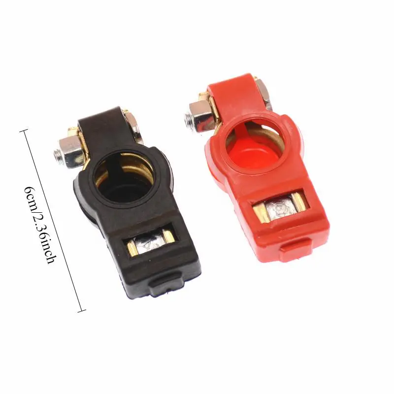 12V Battery Terminals Clamps, 2 Counts Car Caravan Boat Motorcycle Positive & Negative Electrode Quick Release Lift Off Connector, Multifunctional Tool 1