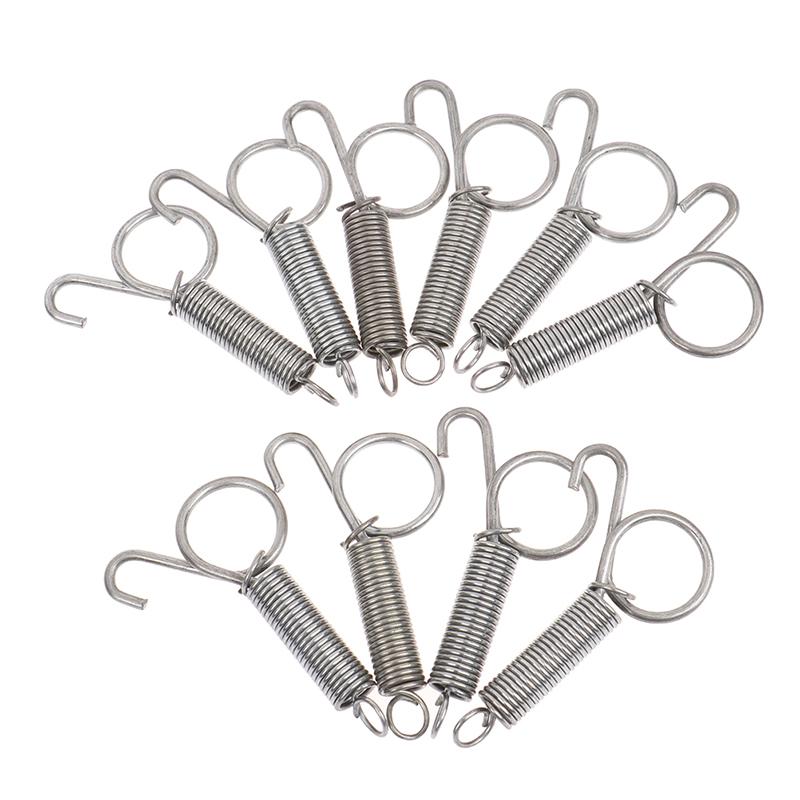 Product Introduction of 10Pcs Multipurpose Spring Lock Animal Pet Cage Latches Lock Spring Rabbit Cage Door Tension Spring with Hook 22