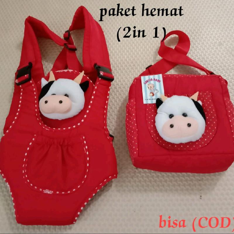 Paket Hemat 2in 1 Tas dan Gendongan depan Ransel 1