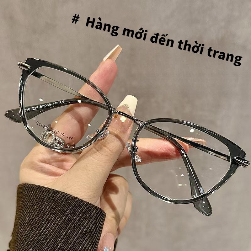 Mắt kính cận thị kính cận có độ sẵn 0.5 - 5.50 độ kính cận nam nữ Thấu kính có thể cắt được Gọng kính phẳng chống ánh sáng xanh phong cách hàn quốc dành cho học sinh Kính chống bức xạ máy tính, chống ánh sáng xanh trên màn hình điện tử, unisex