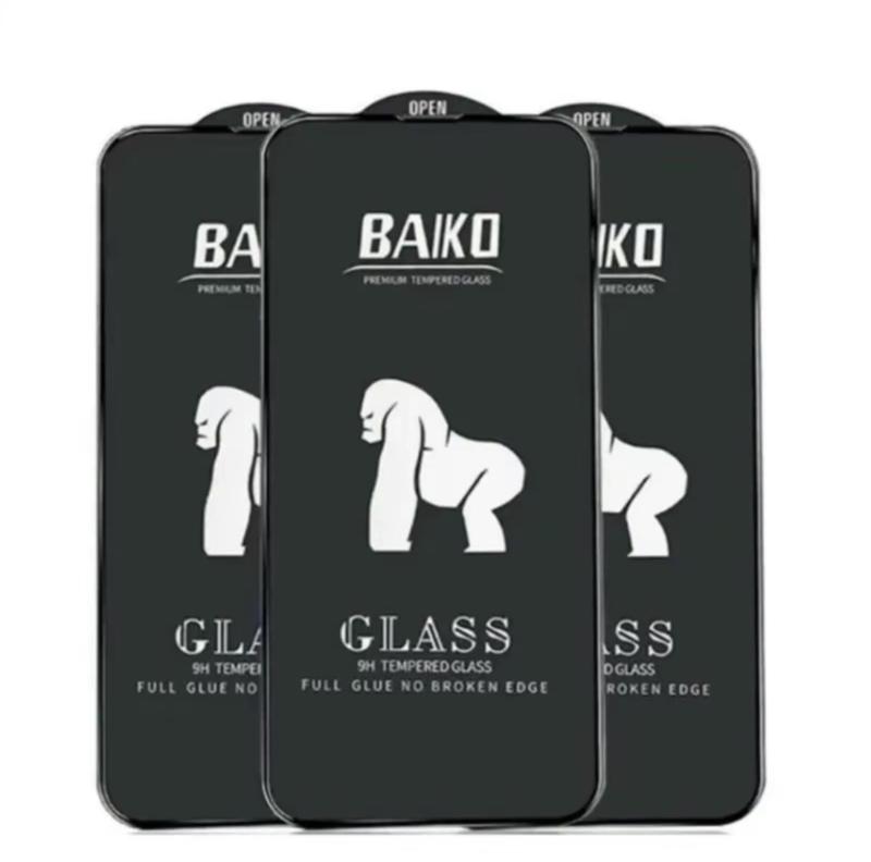 COMBO 4 KÍNH Kính cường lực iphone TRONG SUỐT KINGKONG BAIKO có màng che bụi loa full màn iphone 6 6s 7 8plus X XS 11 12 13 14 15 PROMAX phụ kiện BAIKO cường lực