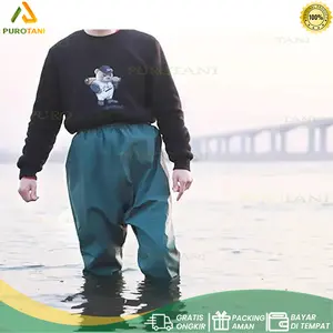 Sepatu boot sawah karet anti keong Model Celana 110 Cm Di Atas Lutut boots kerja Shoes Hijau