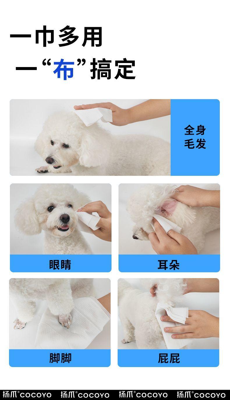 Product Introduction of Pet Wipes for Cats and Dogs, No-Wash Foot Wipes, Tear Stain Cleaning Supplies, 10 Sheets 7