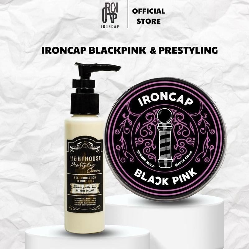 Combo Sáp vuốt tóc Ironcap Blackpink & Xịt tạo phồng Lighthouse Prestyling