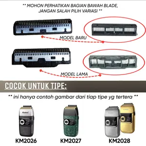 BLADE KNIFE MATA PISAU CUKUR HAIR CLIPPER SHAVER TRIMMER KEMEI KM2026 2026 KM2027 2027 KM2028 2028  MESIN CUKUR ALAT CUKUR RAMBUT JENGGOT KUMIS ORIGINAL