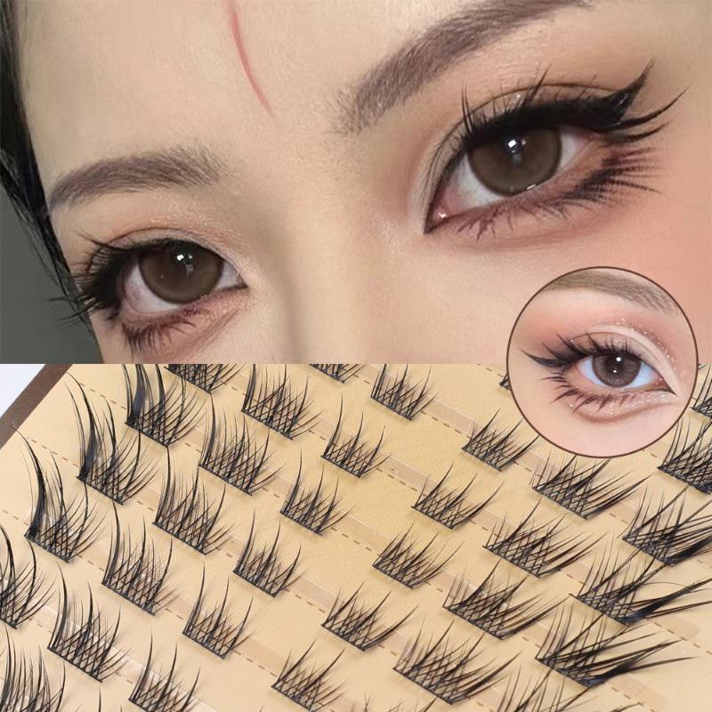 Product Introduction of 10Rows/Box Fox False Eyelashes Single Cluster Eyelash Extension Segmented Lashes Fox Eye Effect Lashes Individual False Eyelashes 18