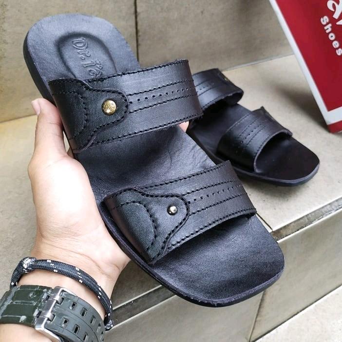 Sandal Lelaki Ban 2 Asli Kulit Sapi | Kode 4012 Sol Karet 7