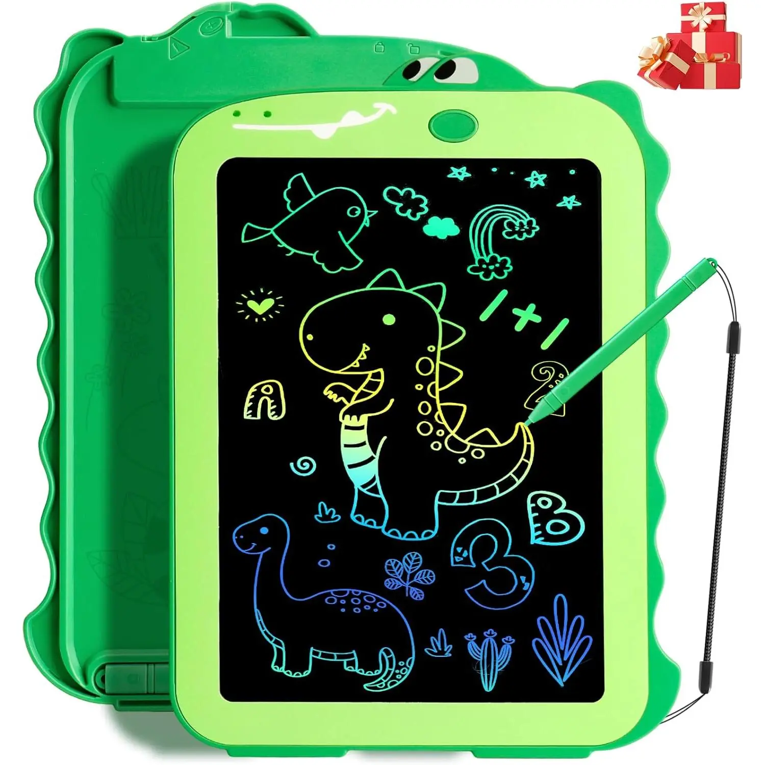 LCD Children Writing Board, Colorful Toddler Toy Drawing Board, Educational Children Toys, Graffiti Pad Dinosaur Toys Suitable for 2 3 4 5 6 7 8 Years Old Boys Girls Birthday Party Christmas Gift