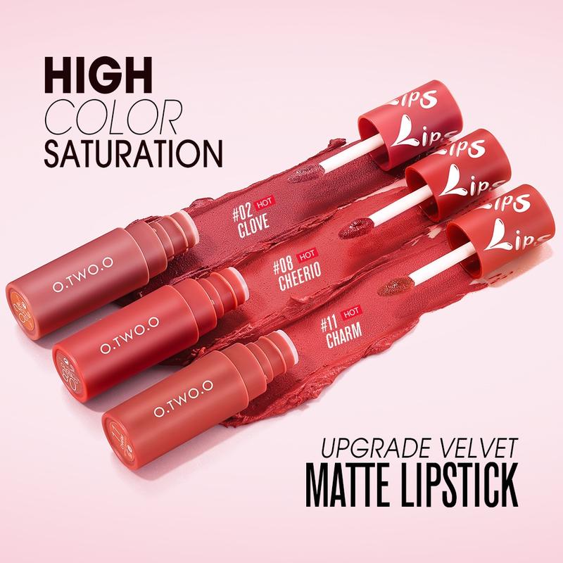 O.TWO.O Velvet Matte Liptint Lip & Cheek Mud Lip Gloss Lipstick Bibir Lipstik 5