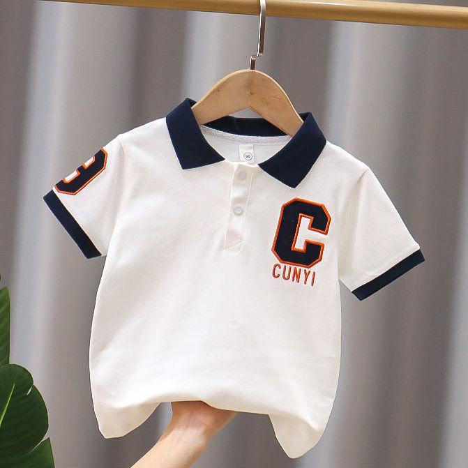 Quần Áo Trẻ Em Cotton Nguyên Chất, Áo Polo Bé Trai, Áo Thun ngắn Tay Cho Trẻ Em, Thiết Kế Hoạt Hình Cho Bé, Trang Phục Mùa Hè, Cổ Áo bẻ xuống, Áo Tay Lửng Hợp Xu hướng, Năm 2025 0