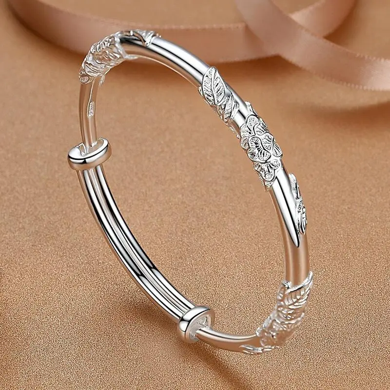 Vòng Tay Brokat, Hoa Giống Như, Chất Liệu Lụa Và Lông Vũ Trơn, Vòng Tay Đẩy Kéo Sang Trọng Giá Cả Phải Chăng, Thiết Kế Mạ Bạc Đơn Giản