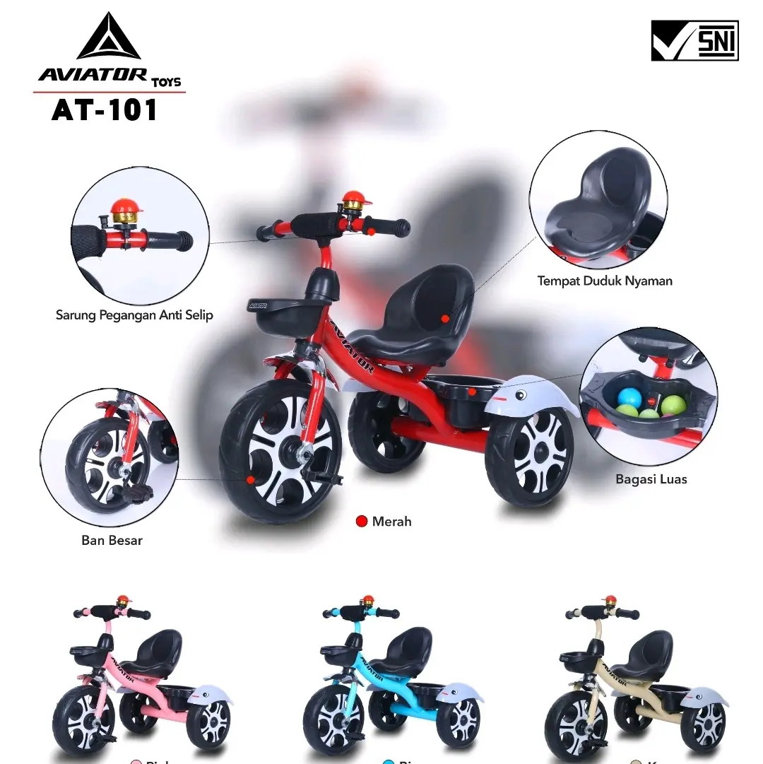 Sepeda Anak Roda Tiga Aviator AT-101 Tricycle AT101 AT 101