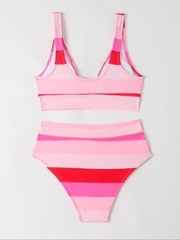 Two-Piece Set Women's All Over Print Bikini Set,  Swim Top &  Swim Bottom, Ladies Swimsuit for Beach Holiday Vacation 7