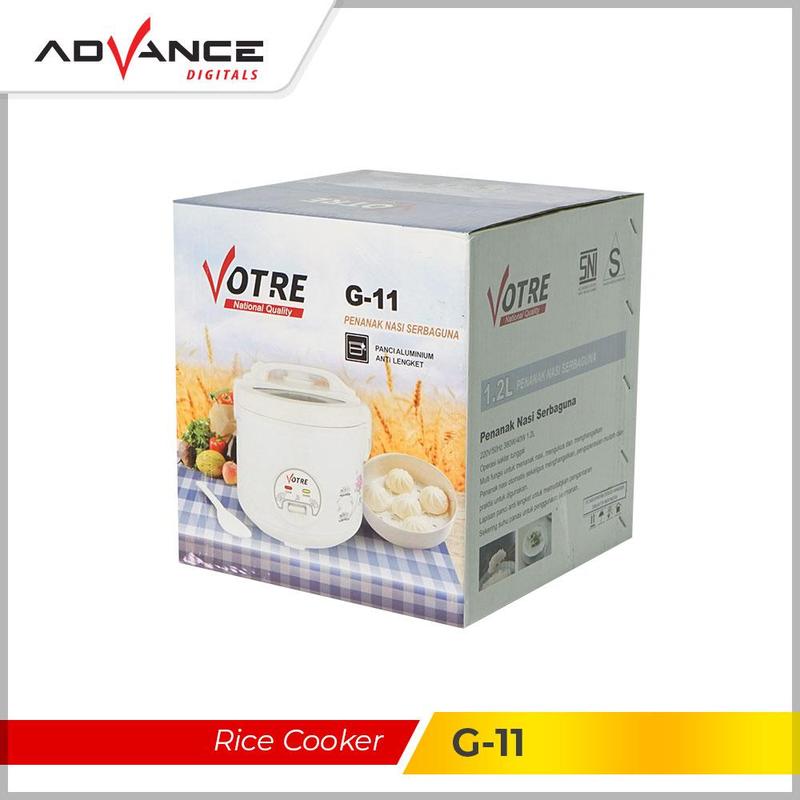 【COD】Votre Rice Cooker G-11  Penanak Nasi Desain Elegan dengan Lapisan Tutup Kaca Free Saringan Kukus 4