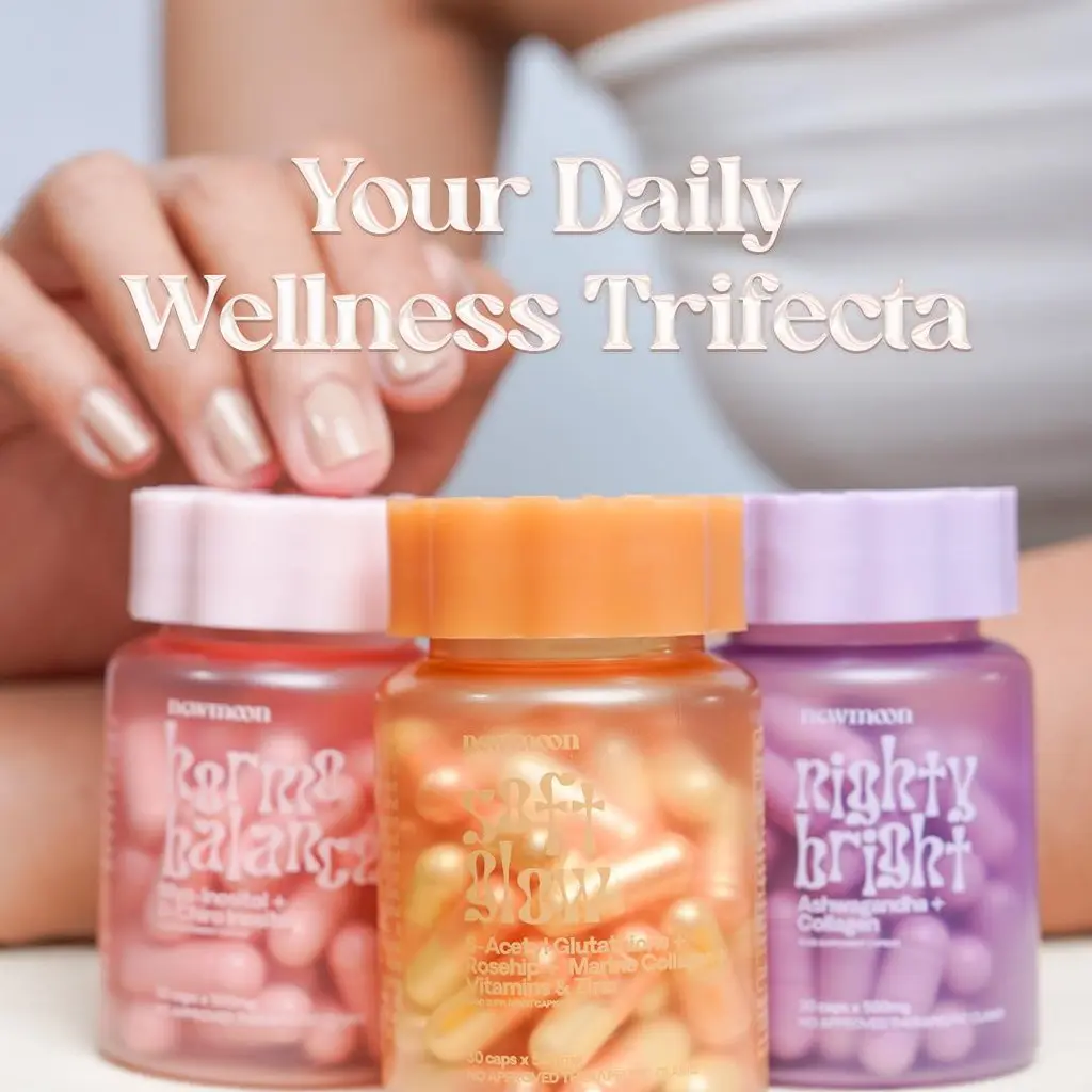 NEW MOON Soft Glow S-Acetyl Glutathione Hormo Balance Nighty Bright Capsule  Collagen Ashwagandha