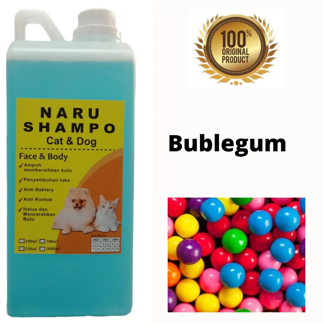 Shampo kucing dan anjing anti bakteri,rontok & anti kusam..kemasan 1 liter