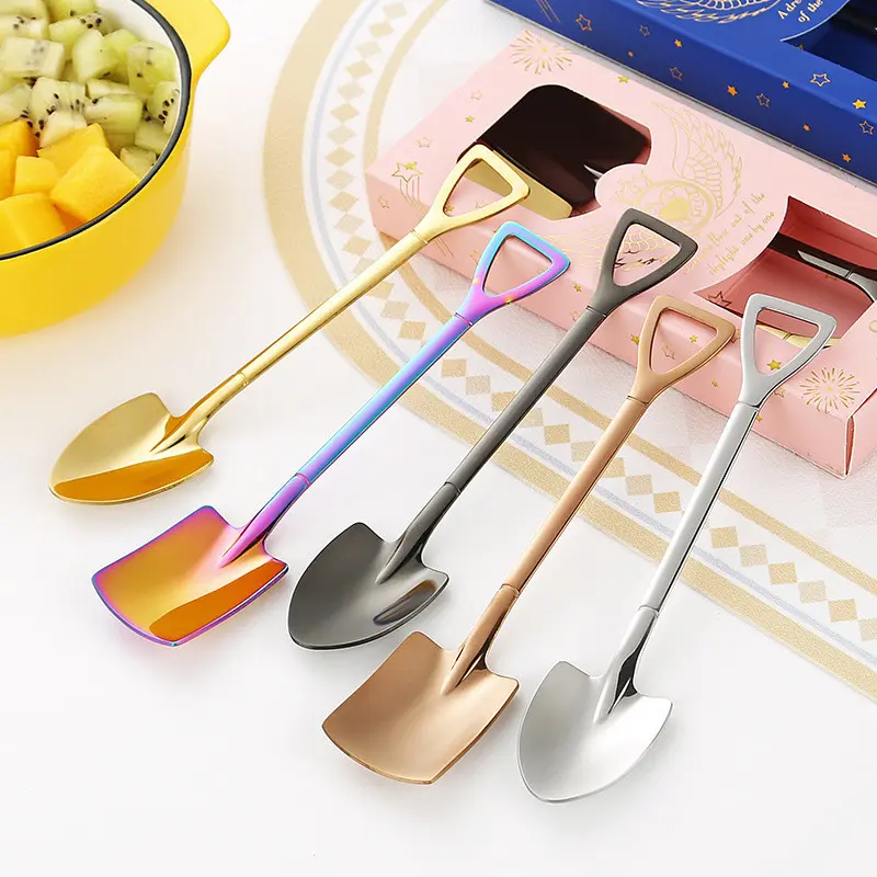 Watermelon Spoon Suit Square Ladel Gift Box Two-Piece Ice Cream Spoon Ice Cream Dessert Spoon