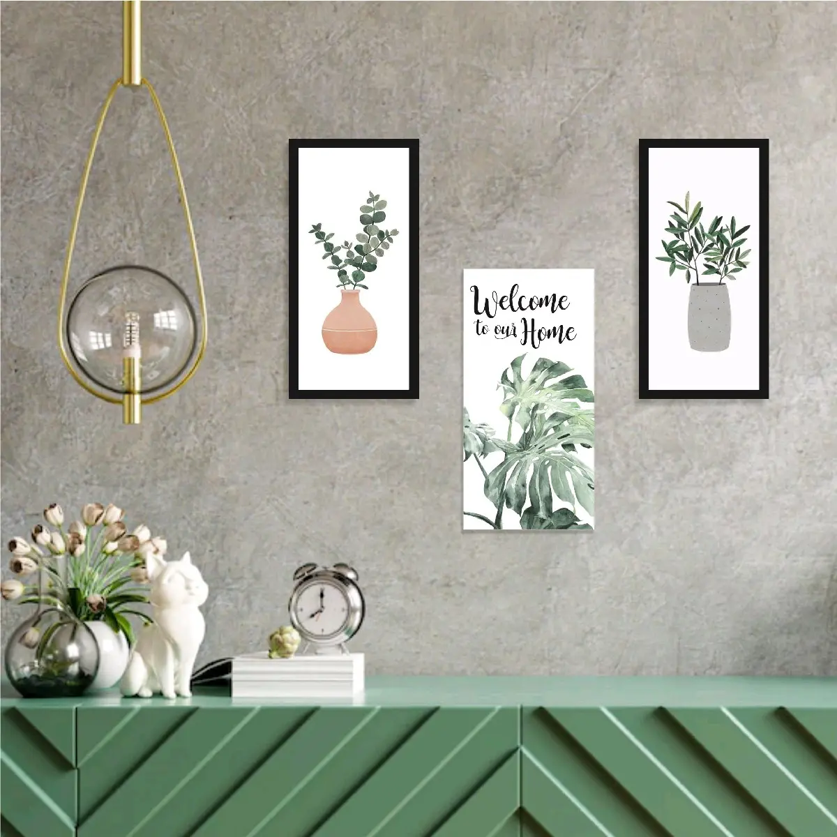 Hiasan dinding aesthetic kekinian tema daun