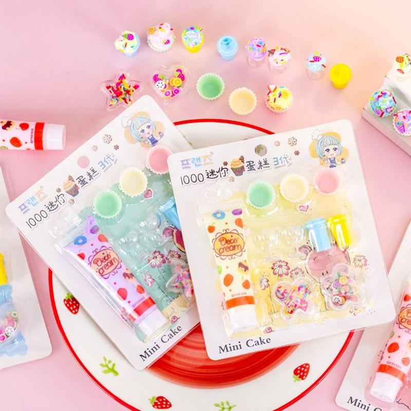 Product Introduction of 10pcs/Set Handmade Ice Cream Dessert Making Funny DIY Simulation Cream Cake Model Small Parts for Early Education Toy 9