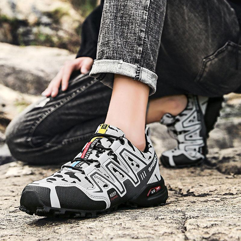 Product Introduction of 2023 Cross-Border Hiking Shoes Men's plus Size Lightweight Casual Mountain Running Shoes Riding plus Size Outdoor Hiking Shoes Non-Slip 22