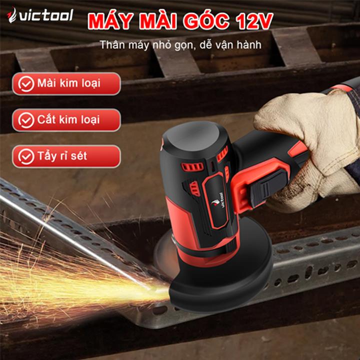 Victool Máy mài góc pin 12V máy cắt cầm tay mini máy mài cầm tay 1200W máy cắt mini cầm tay máy mài pin 12v 28000rpn đánh bóng motor ruột đồng 100% bảo hành 1 năm