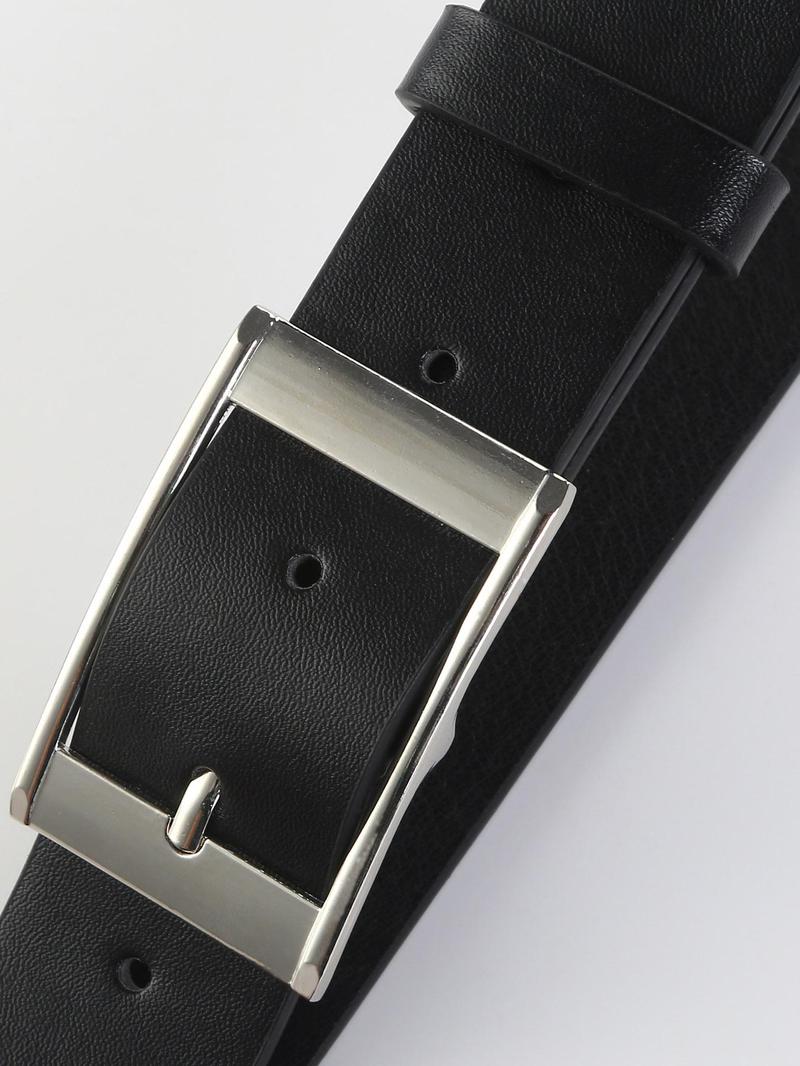 Product Introduction of Casual Men's Plain Color Pu Buckle Belt, Hot Fashion Belt for Party, Daily Clothing Decor, Modern Trendy All-match & Exquisite Belt 3