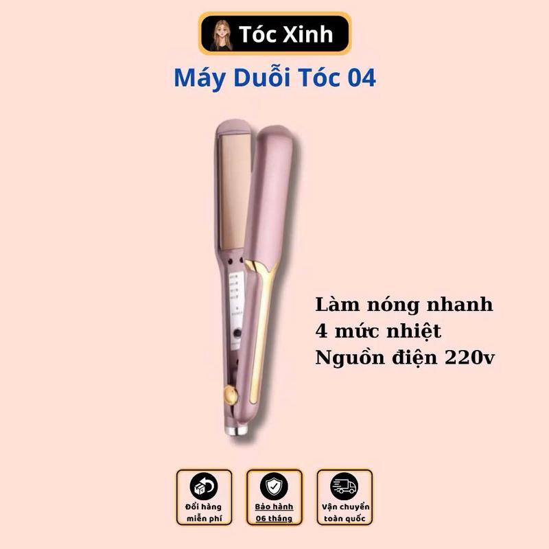 Máy Duỗi - Ép Tóc 4 Mức Nhiệt Tóc Xinh 99 Phủ Lớp Protein thực vật bảo vệ tóc bóng mượt MDT04