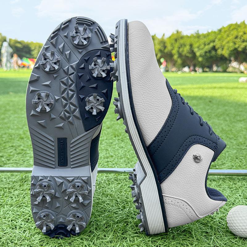 Product Introduction of Professional Men Golf Shoe Brogue Removable Leather Shoes with Nails Casual Business Sneaker Non Slip 14