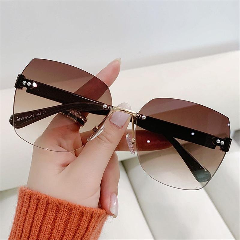 Product Introduction of Summer Vintage Ladies Eyeglasses Gradient Sunglasses Frameless Sun Glasses Rimless Sunglasses Women Shades 18