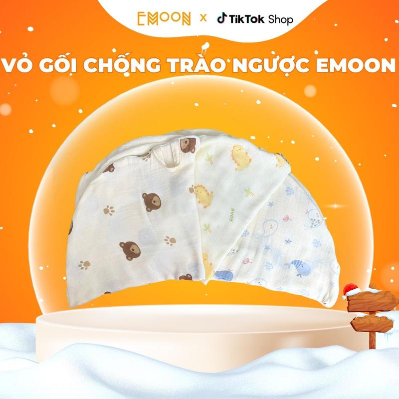  Vỏ gối chống trào ngược Emoon chất liệu Muslin dùng để thay thế cao cấp kích thớc 72x72cm 