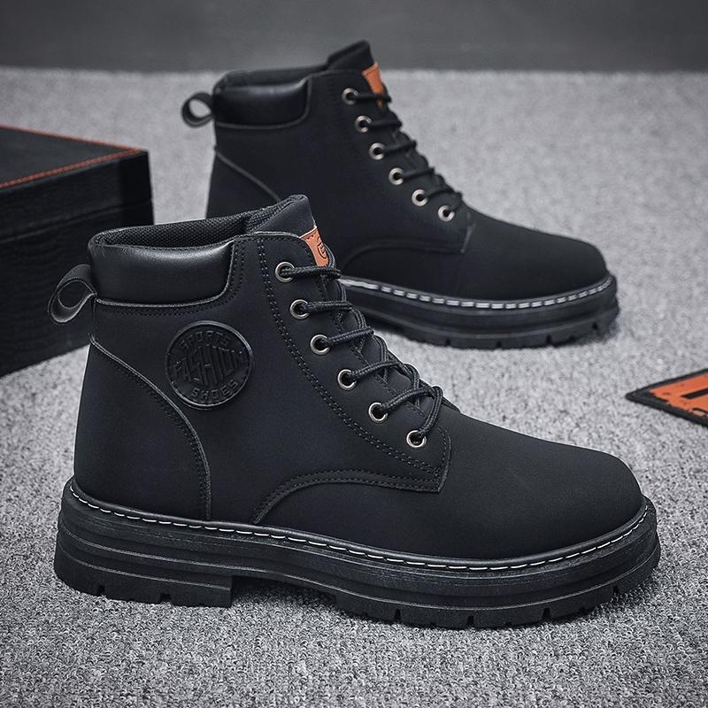 Product Introduction of 2022 Men Boots Leather Waterproof Lace Up Military Boots 36-45 1