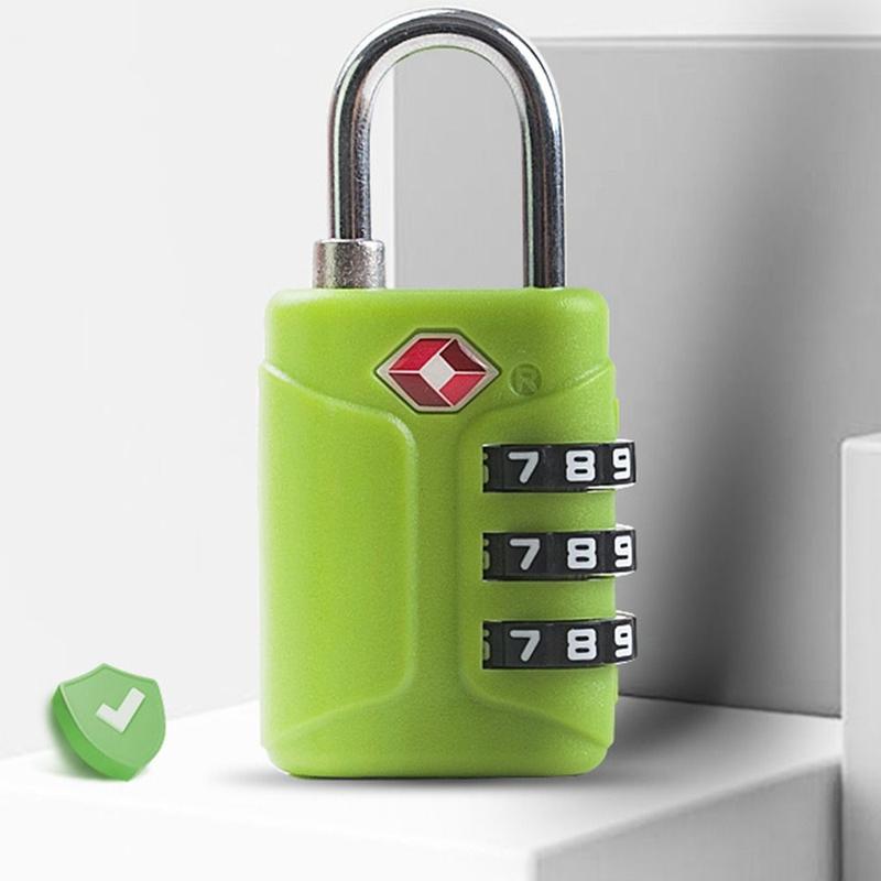 Product Introduction of New TSA 3 Digit Combination Lock Security Tool Padlock Customs Password Lock Cabinet Locker Anti-theft Lock Travel 15