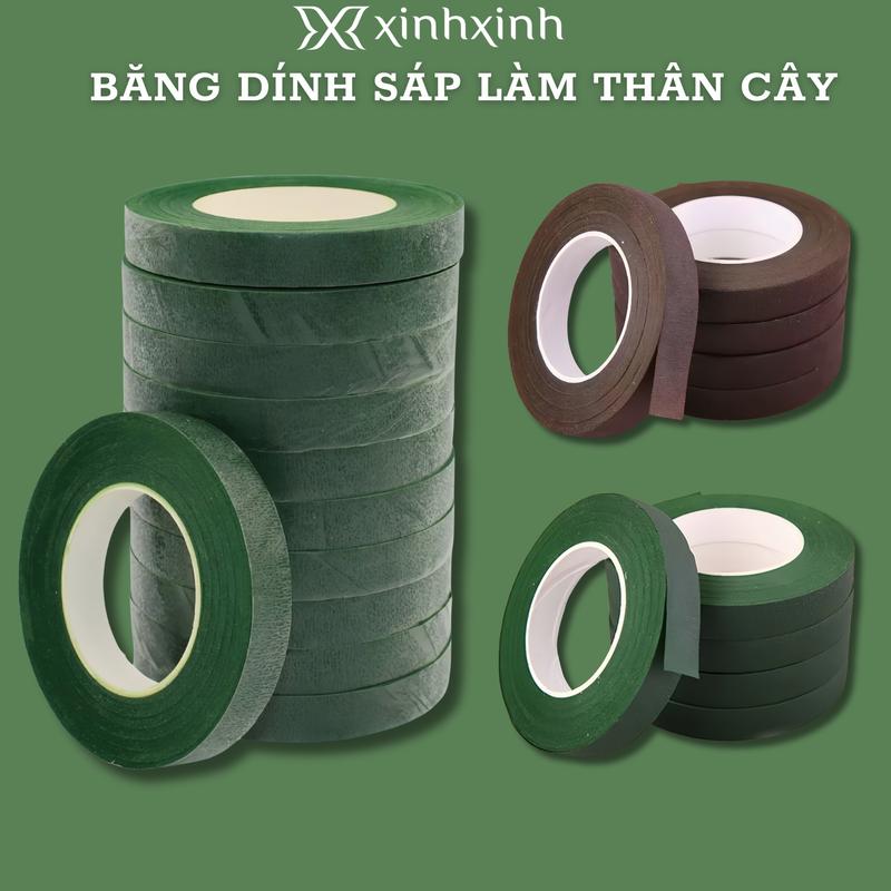  Cuộn Băng Dính Sáp Làm Hoa Handmade Quấn Cành Kẽm Nhung 