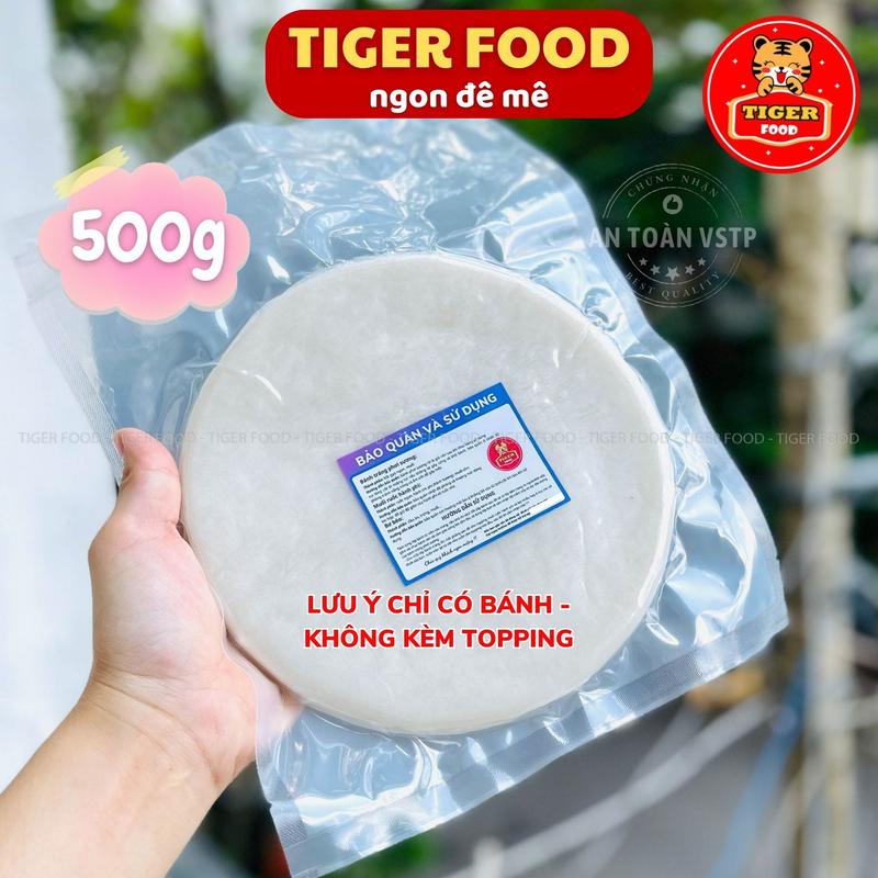 Bánh tráng phơi sương túi 500g TIGER FOOD Bánh tráng phơi sương BÁN LẺ Đặc sản Tây Ninh sử dụng được cho nhiều món ăn vặt - Cake Thức Ăn