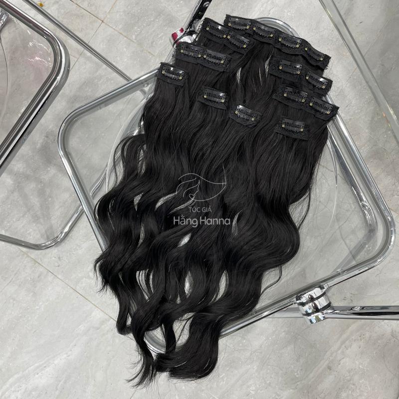 Set Tóc Kẹp Phím 9 Mảnh Sóng Trục - Tóc kẹp 9 mảnh