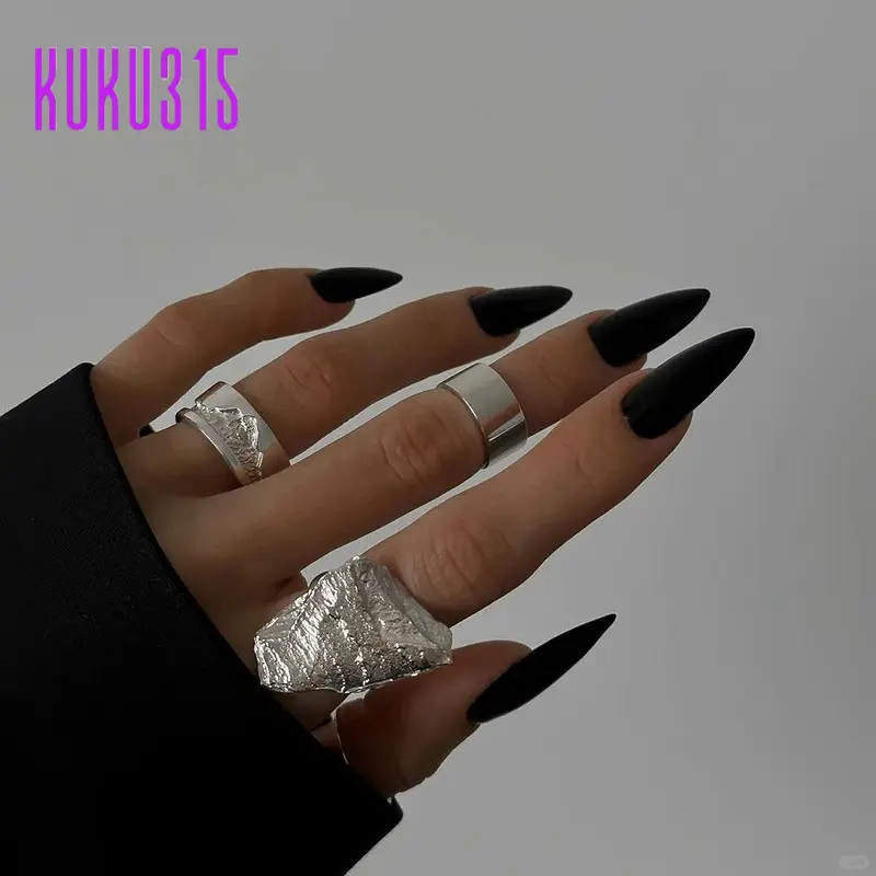 KUKU315 [Seri Warna] [Gratis Alat Pasang + Lem Jelly] 24Keping Kuku Palsu Dan Lem Kuku Palsu Nail Art Dan Lem Kualitas Premium Bisa Dipakai Berulang 3