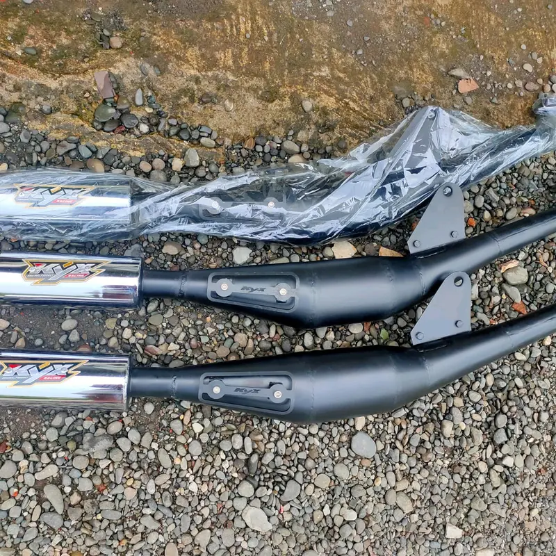 Knalpot Yamaha Alfa Perut Hitam ORIGINAL KYX Racing sepeda  motor Kendaraan 3