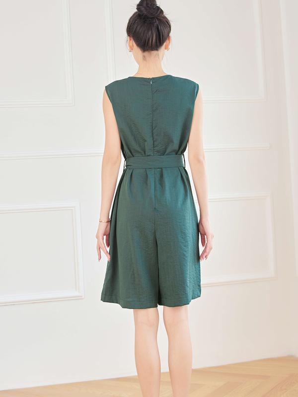 Product Introduction of Eyouth 1748 Women Sleeveless jumpsuits romper suspenders loose fit Pockets belted cotton linen Jumpsuit Womenswear Overalls 25