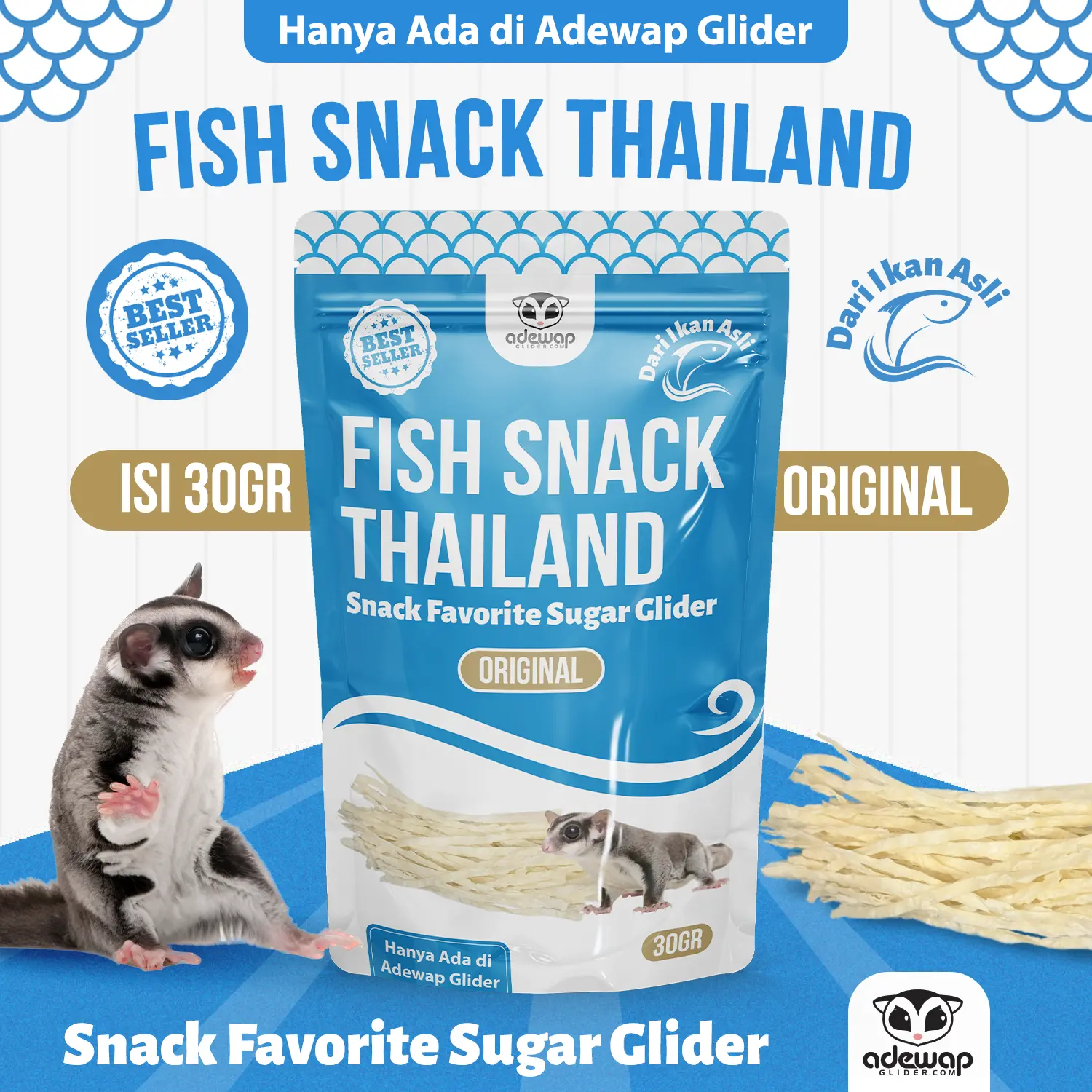 Fish Snack Thailand Sugar Glider import snack favorit recomended